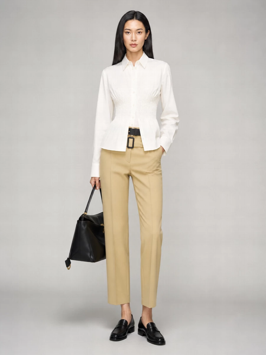 Prada Cotton Twill Straight Trousers