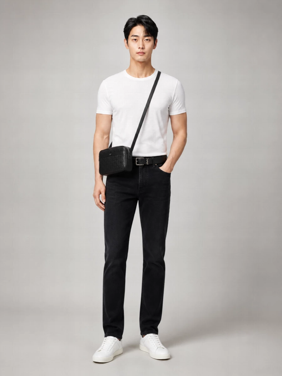 Saint Laurent Cotton Oversized Crew Neck T-Shirt
