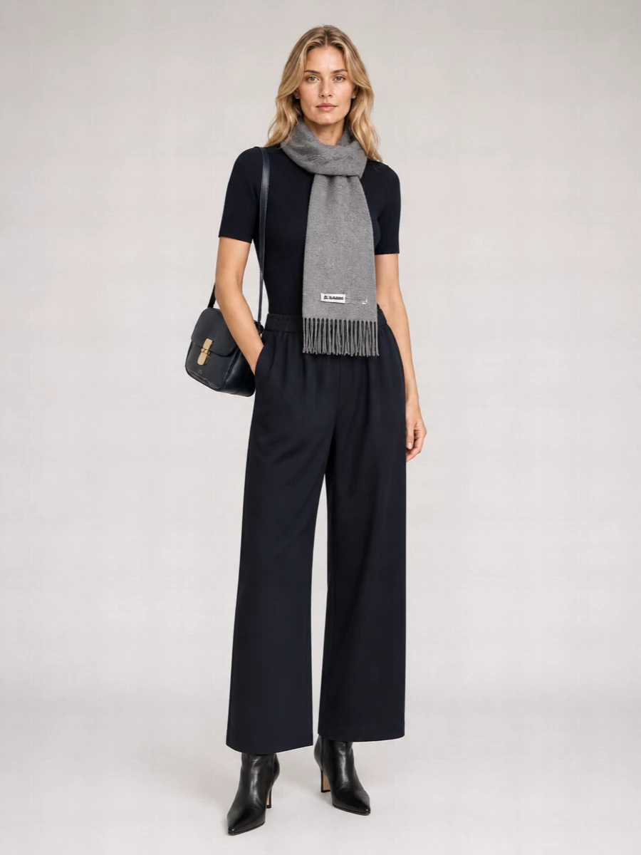 Fabiana Filippi Silk Cashmere Ribbed Short Sleeve Knit Top
