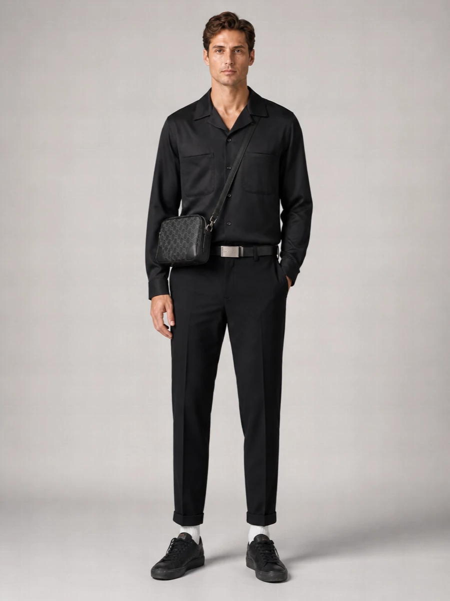 Golden Goose Virgin Wool Regular-Fit Camp-Collar Shirt