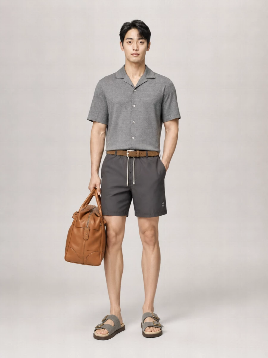 Brunello Cucinelli Logo Swimsuit With Back Pocket