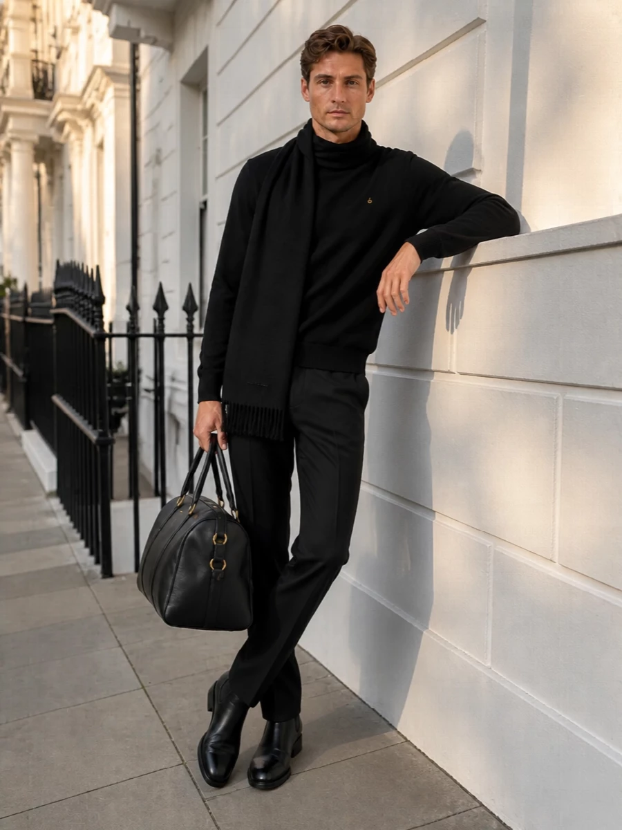 Alexander mcqueen black sweater tailored trousers