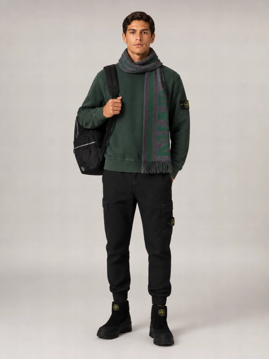 Stone Island Cotton Regular-Fit Crewneck Sweatshirt