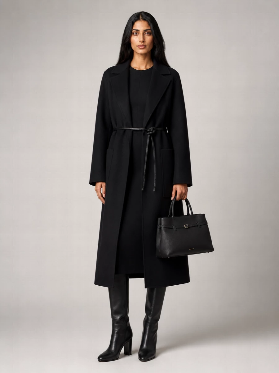 Sportmax Virgin Wool Oversized Double Breasted Coat