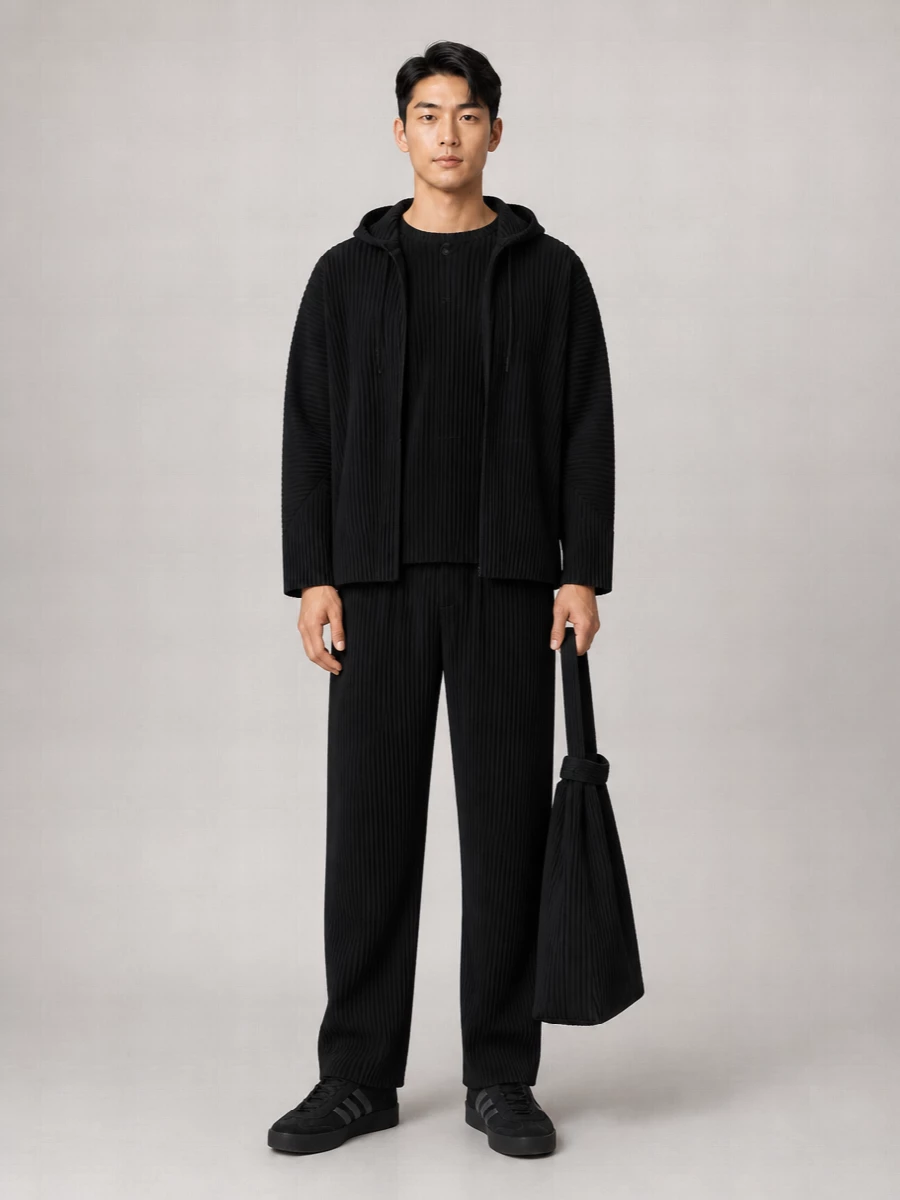 Homme Plisse Issey Miyake Polyester Hooded Jacket