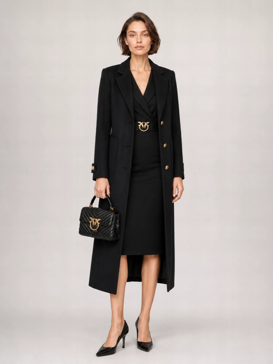 Pinko cashmere wool fitted jacket