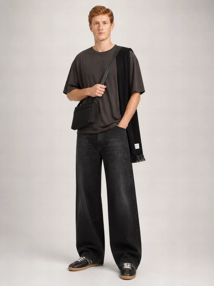 Maison Margiela Wide-Leg Denim Workwear Trousers