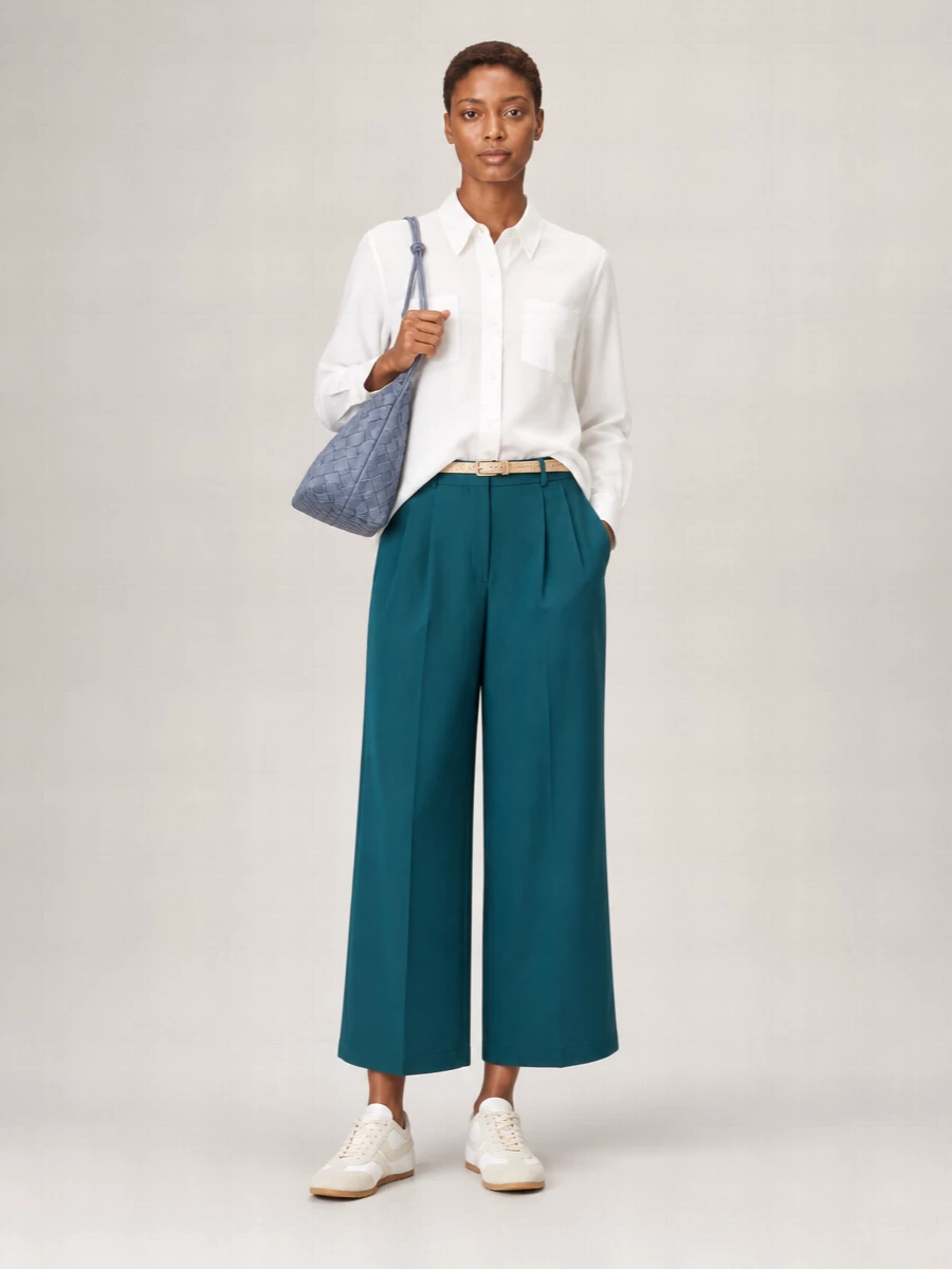 Dries Van Noten Wool Wide-Leg Trousers