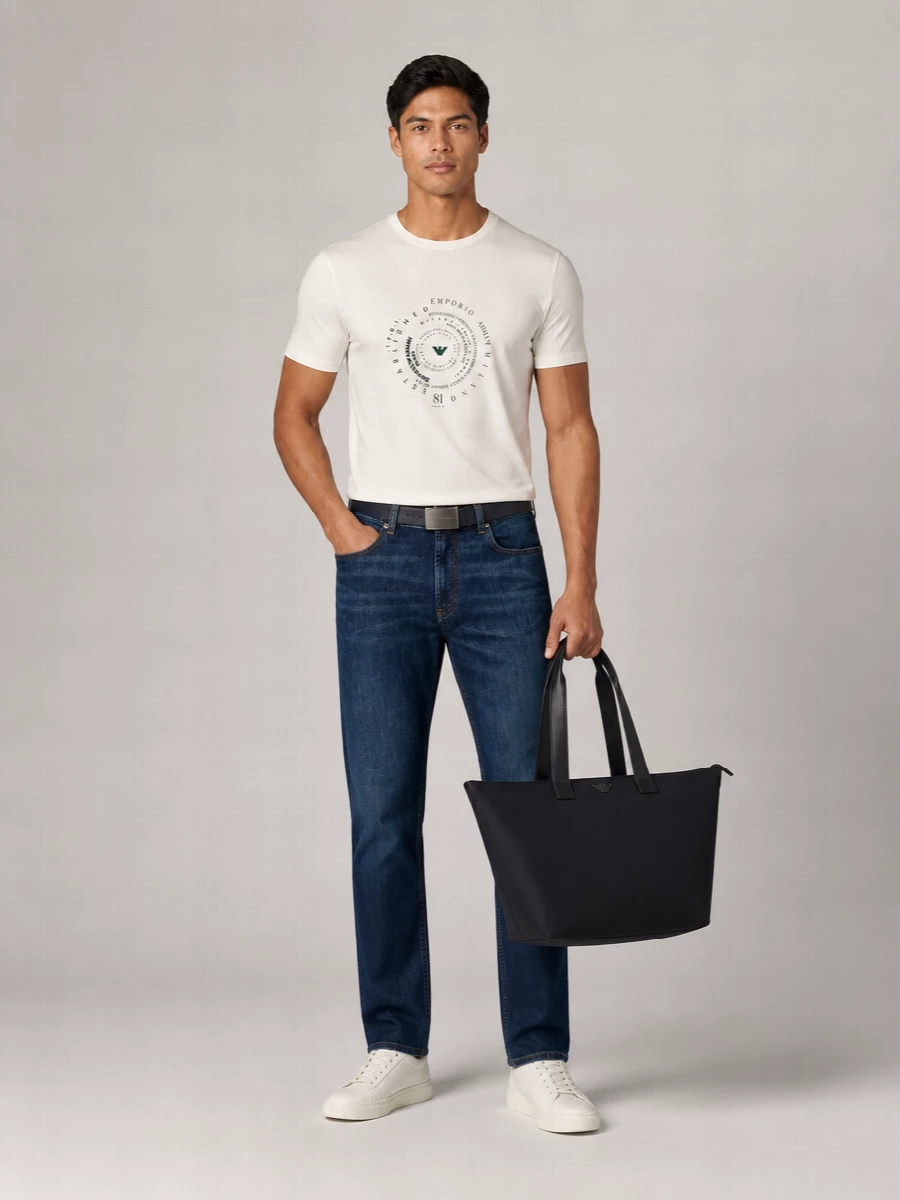 Emporio Armani Logo Print Regular-Fit T-Shirt