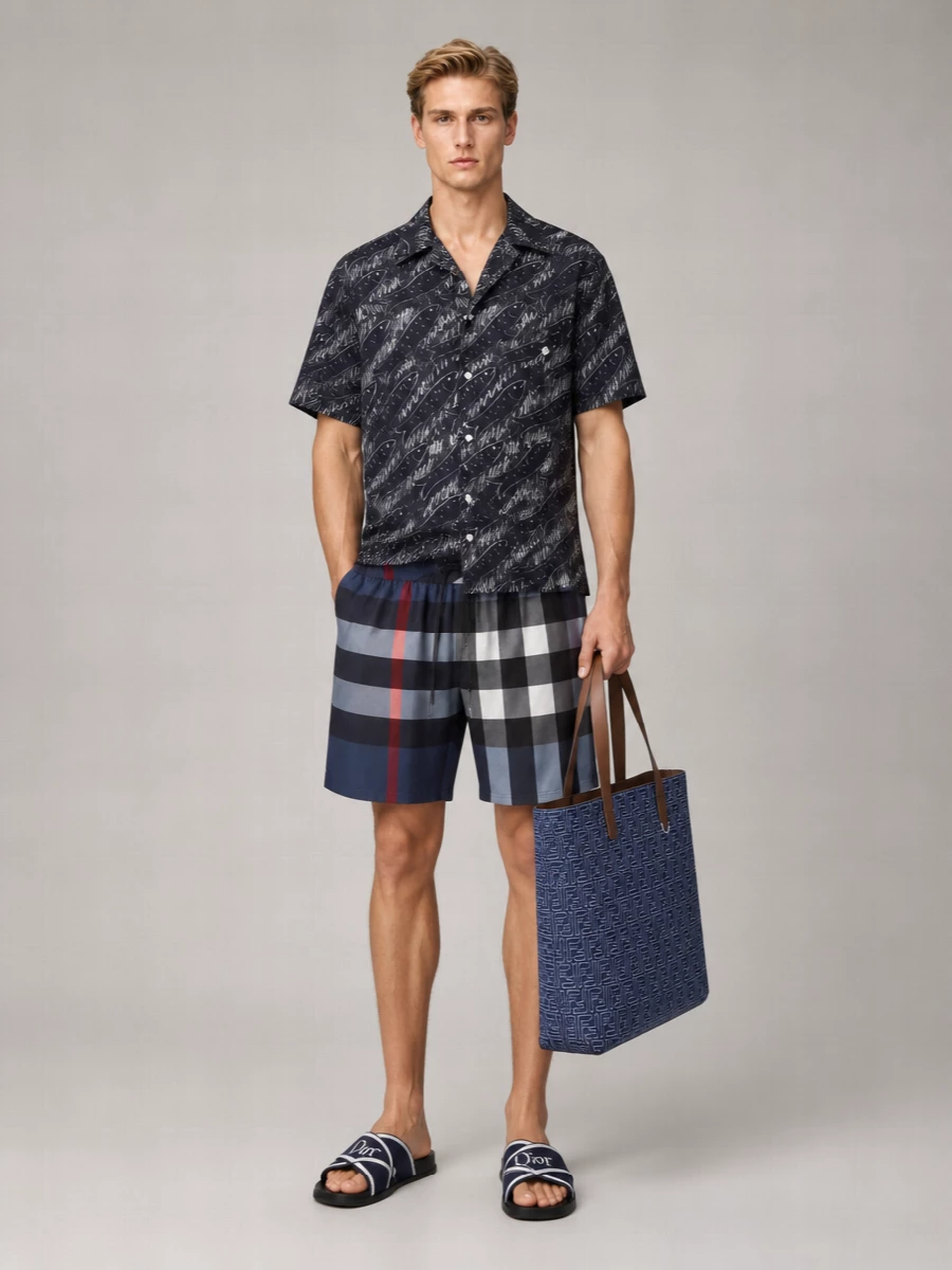 Fendi Denim-Effect Jacquard Tote Bag