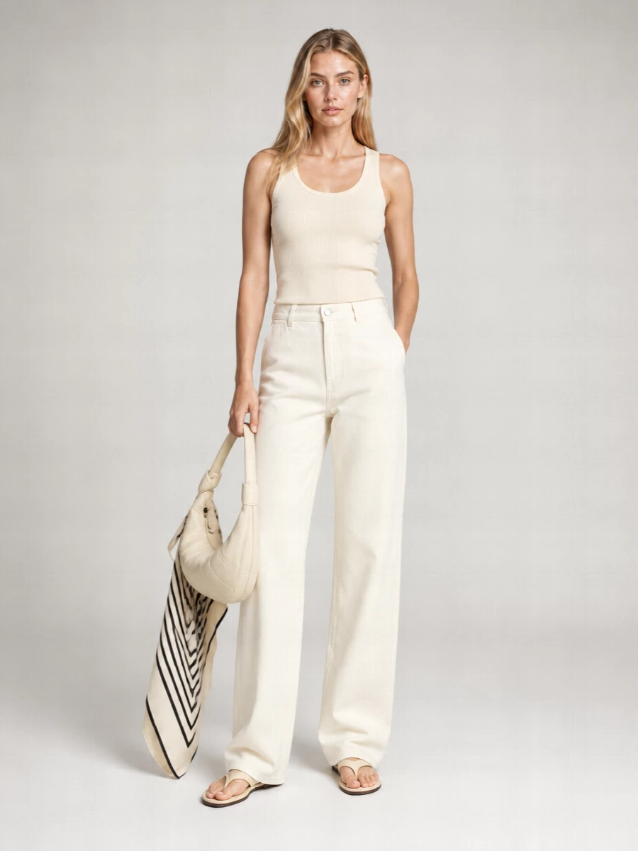 Lemaire Silk Blend Seamless Ribbed Tank Top