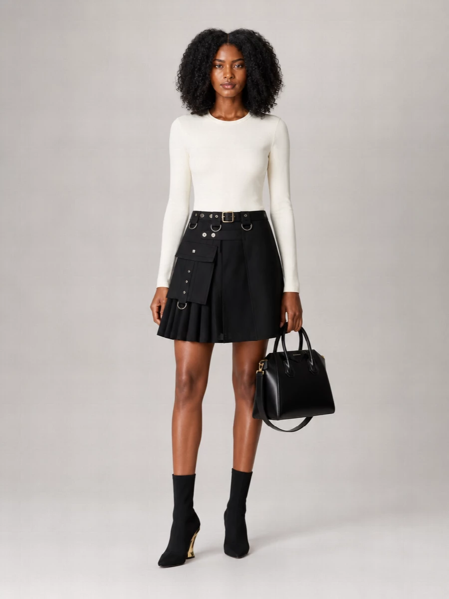 Givenchy Wool A-Line Skirt