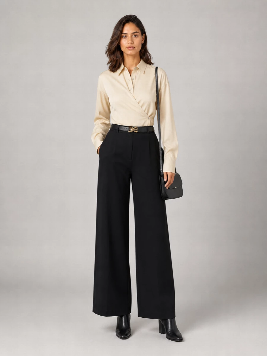 Lemaire Denim Twisted Belted Wide-Leg Trousers