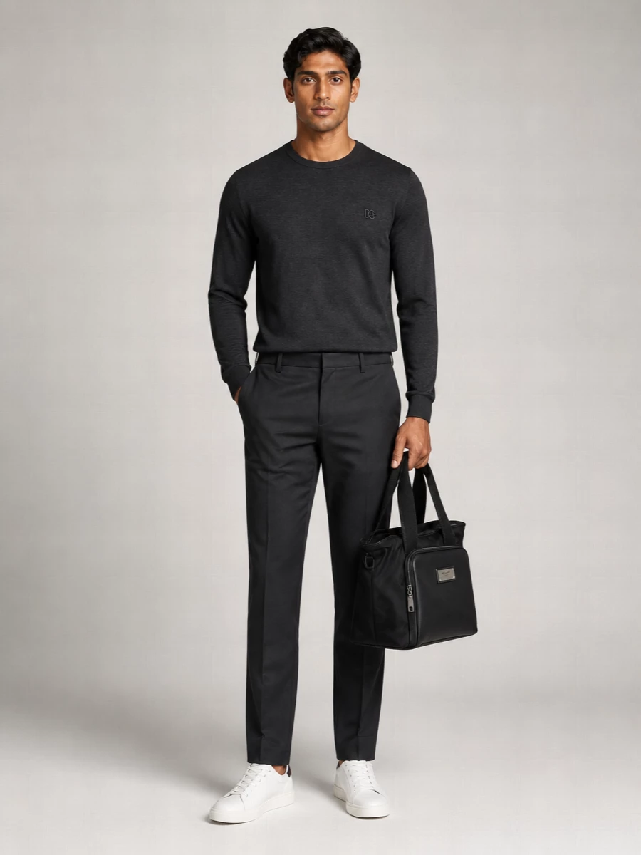 Dolce&Gabbana Virgin Wool Crew Neck Sweater