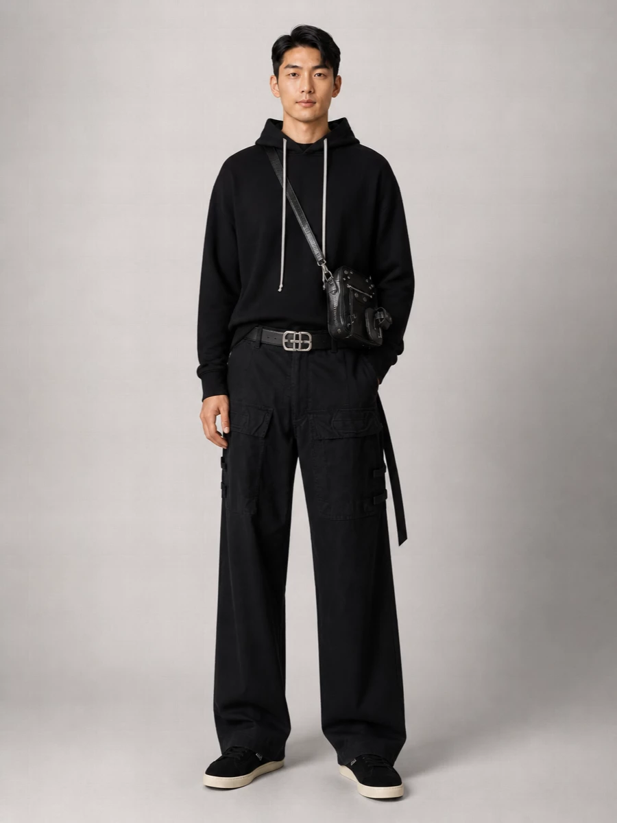 Rick Owens Drkshdw Cotton Drawstring Hoodie