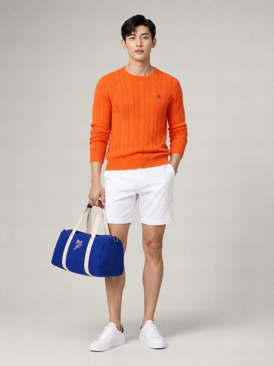 Polo Ralph Lauren Textured Cotton Crew Neck Jumper