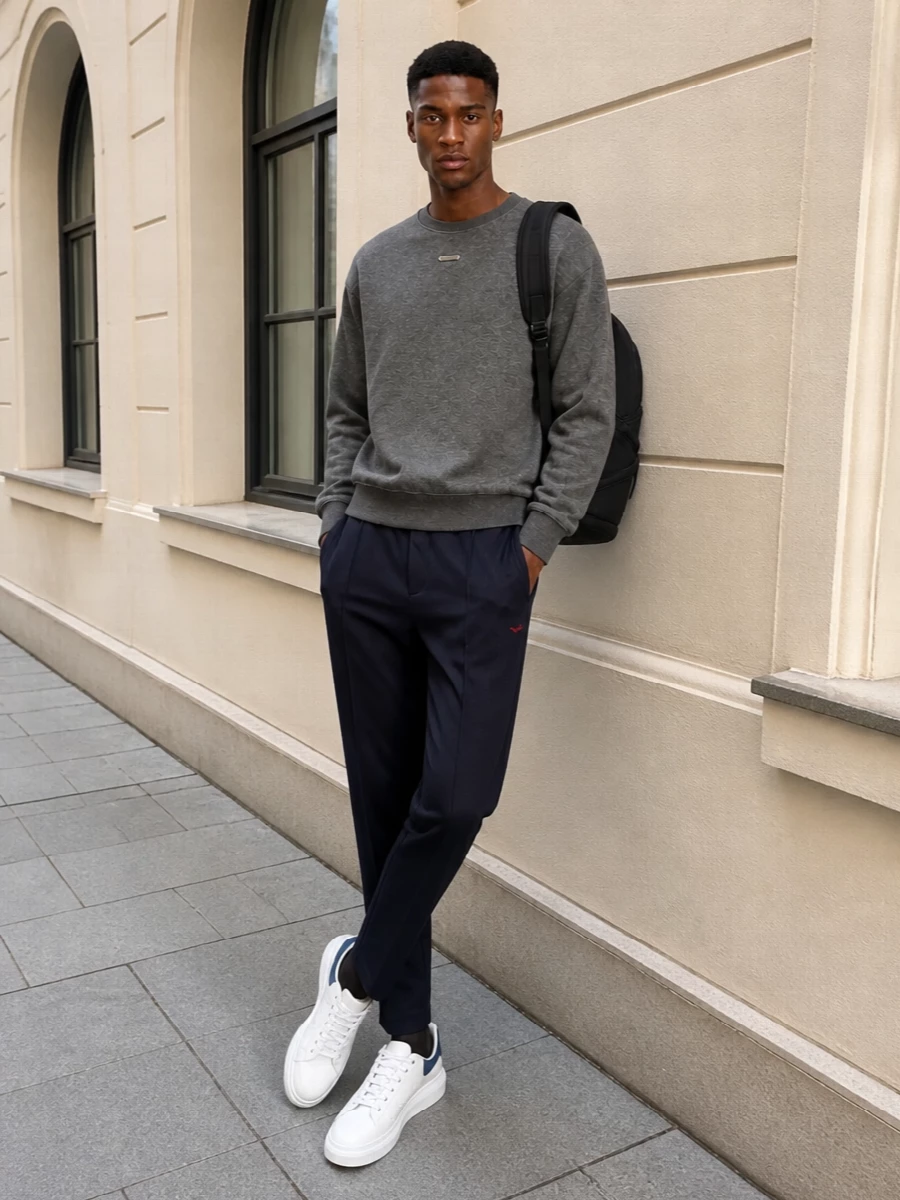 Alexander mcqueen navy joggers charcoal sweatshirt