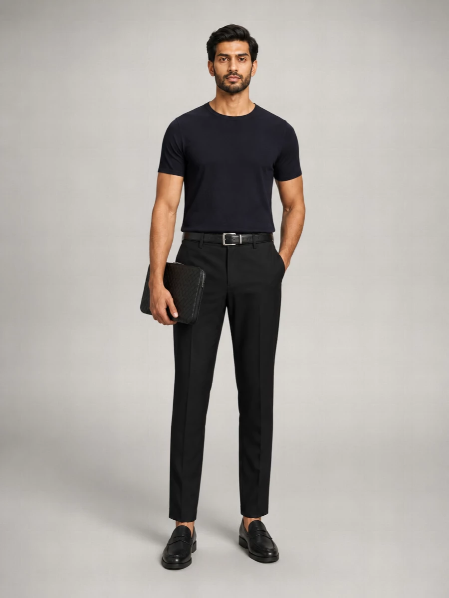 Pt Torino Cotton Linen Straight-Leg Trousers