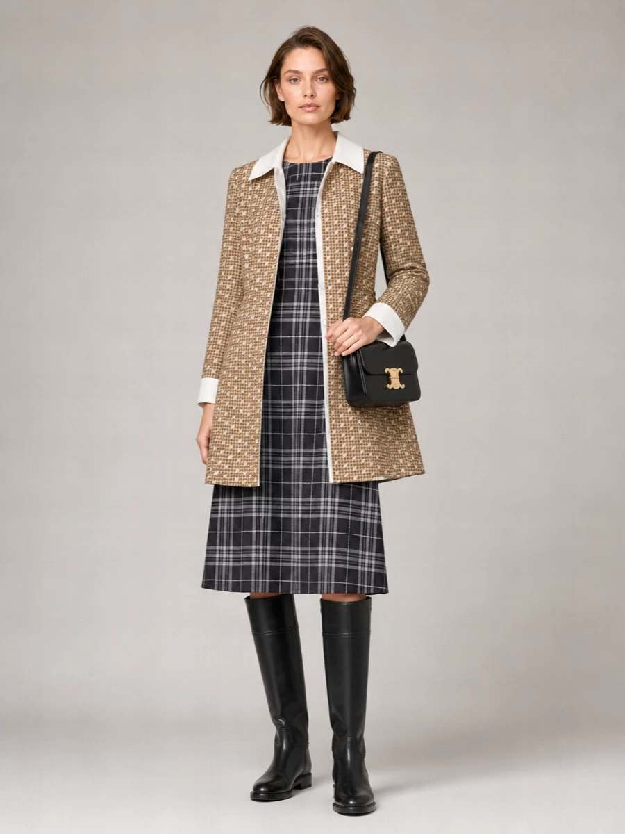 Celine Silk Twill Mini Shirt Dress