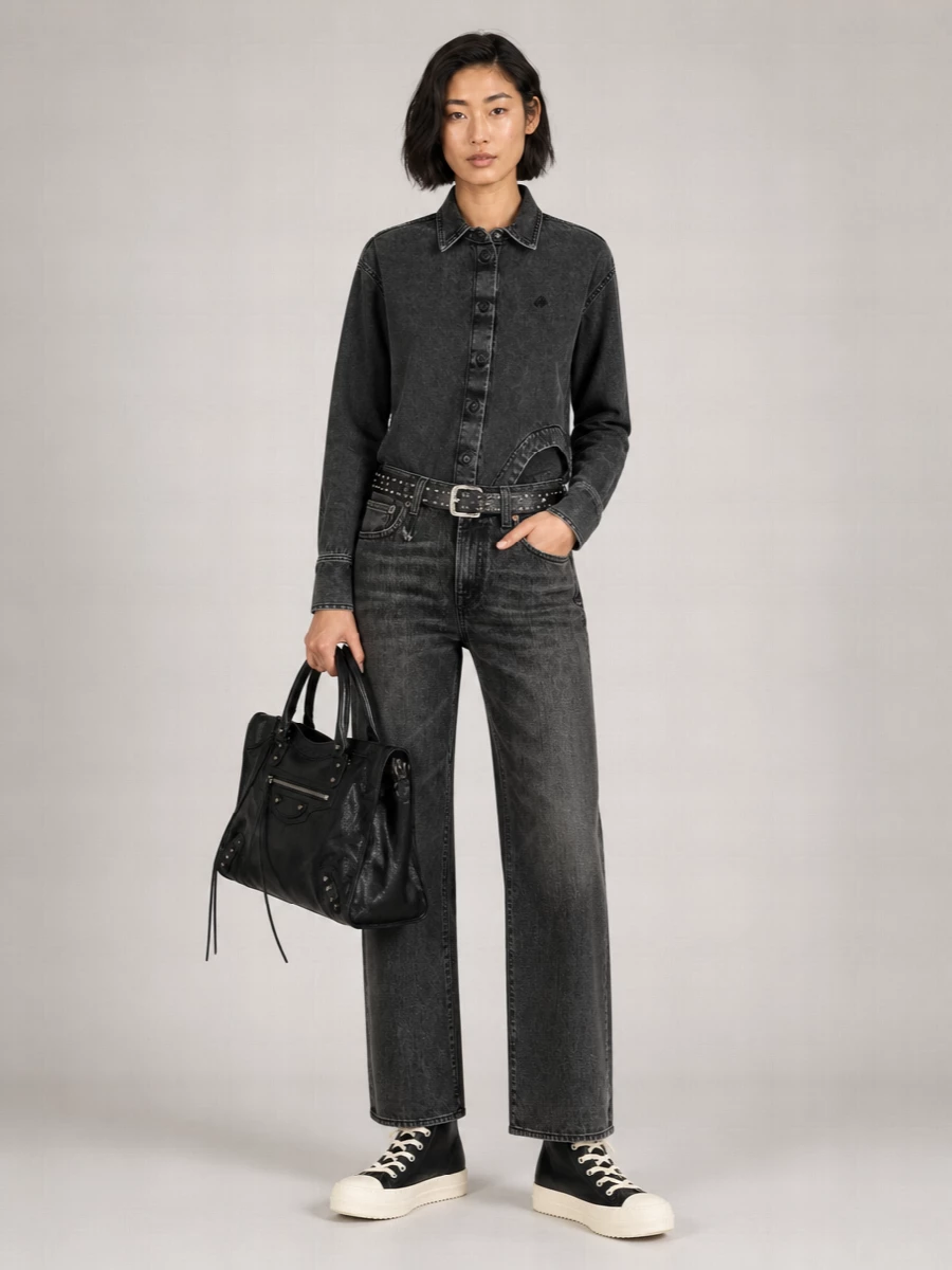 Golden Goose Leather Studded Belt