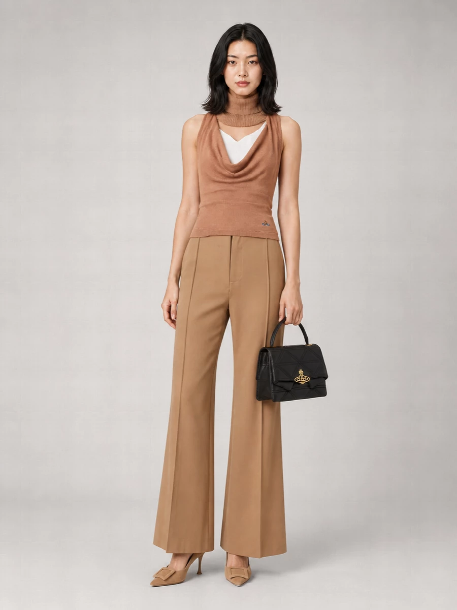 Max Mara Wool Ribbed Turtleneck Scarf