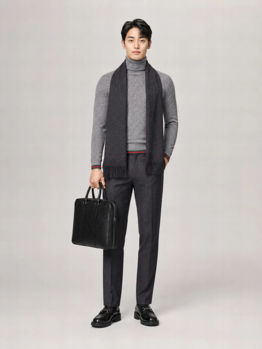 Gucci Cashmere High Neck Long Sleeve Jumper