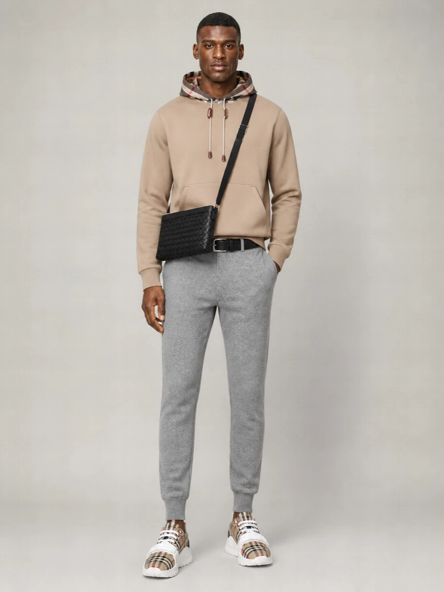 Burberry Cotton Blend Hooded Sweatshirt