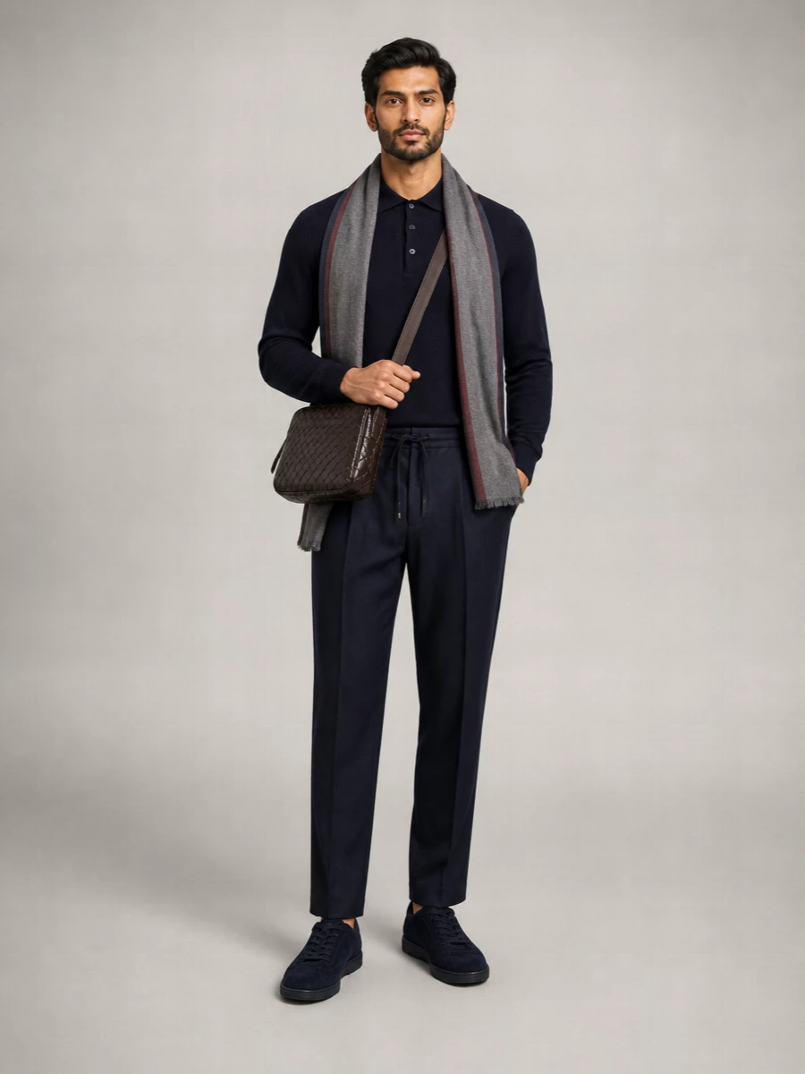 Brunello Cucinelli Collared Cashmere Polo With Ribbed Cuffs