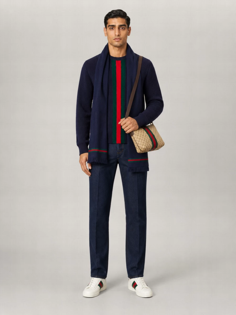 Gucci Canvas Gg Crossbody Bag