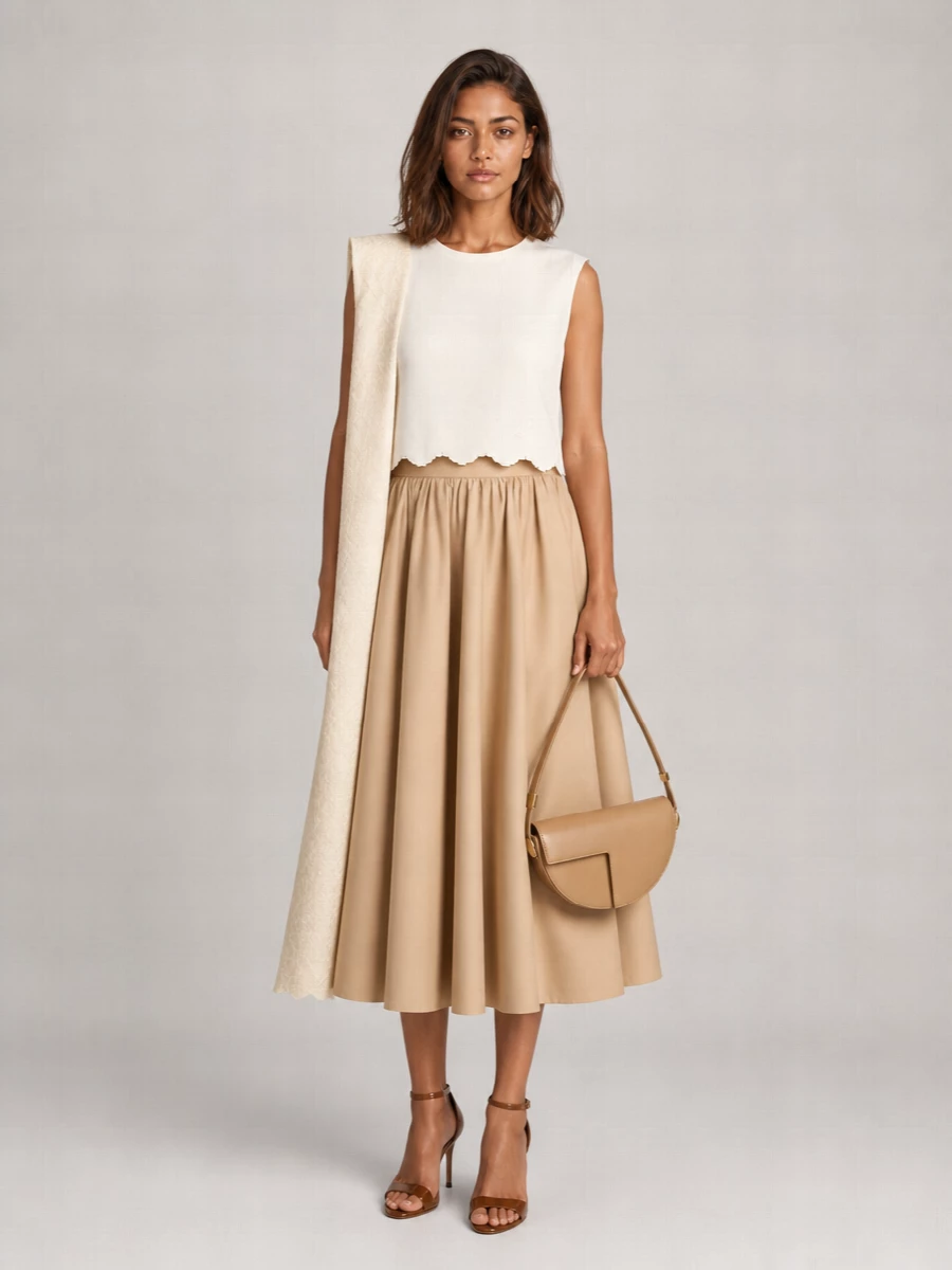 Patou Cotton Maxi Skirt