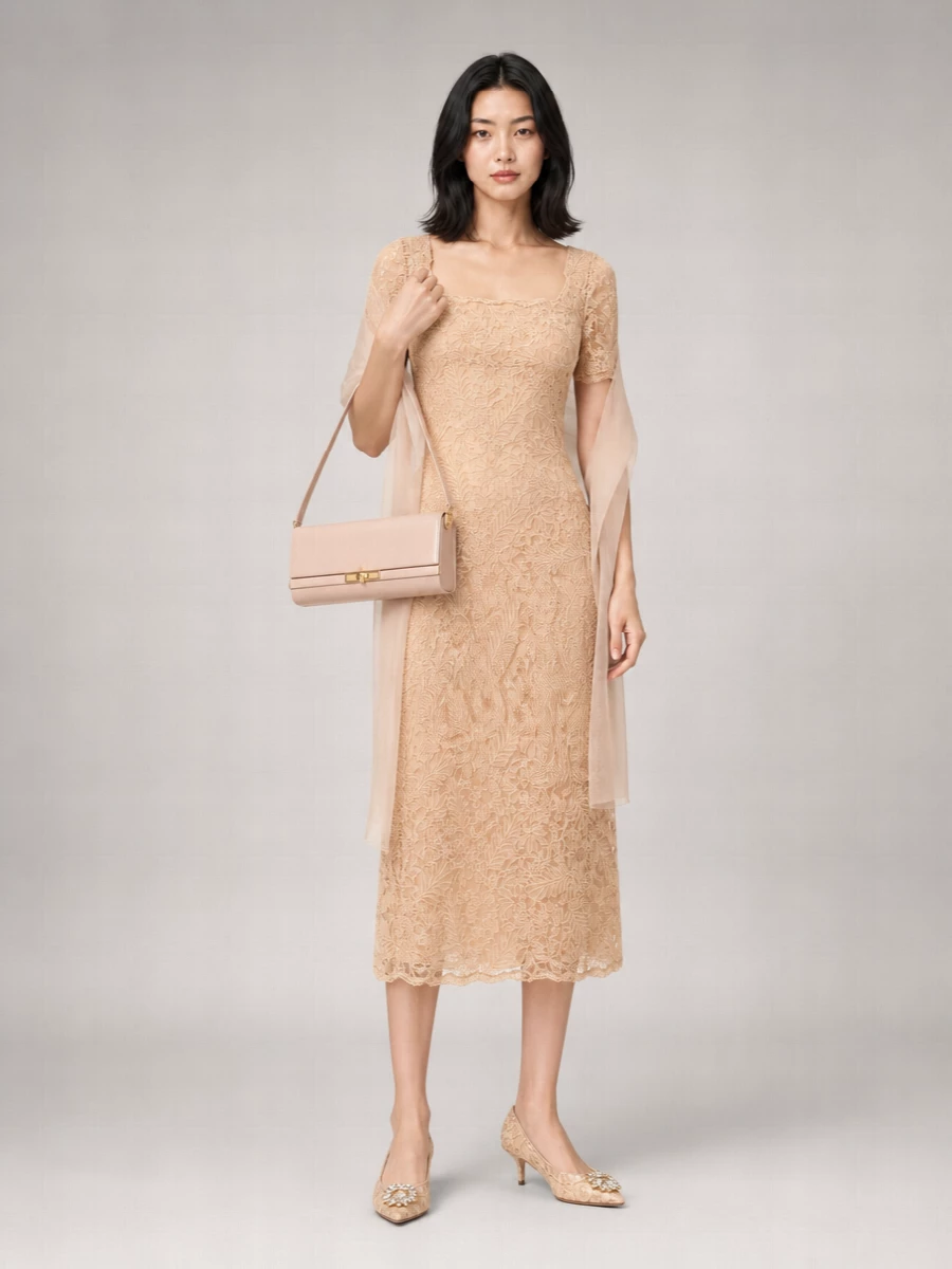 Ermanno Scervino Lace Midi Dress