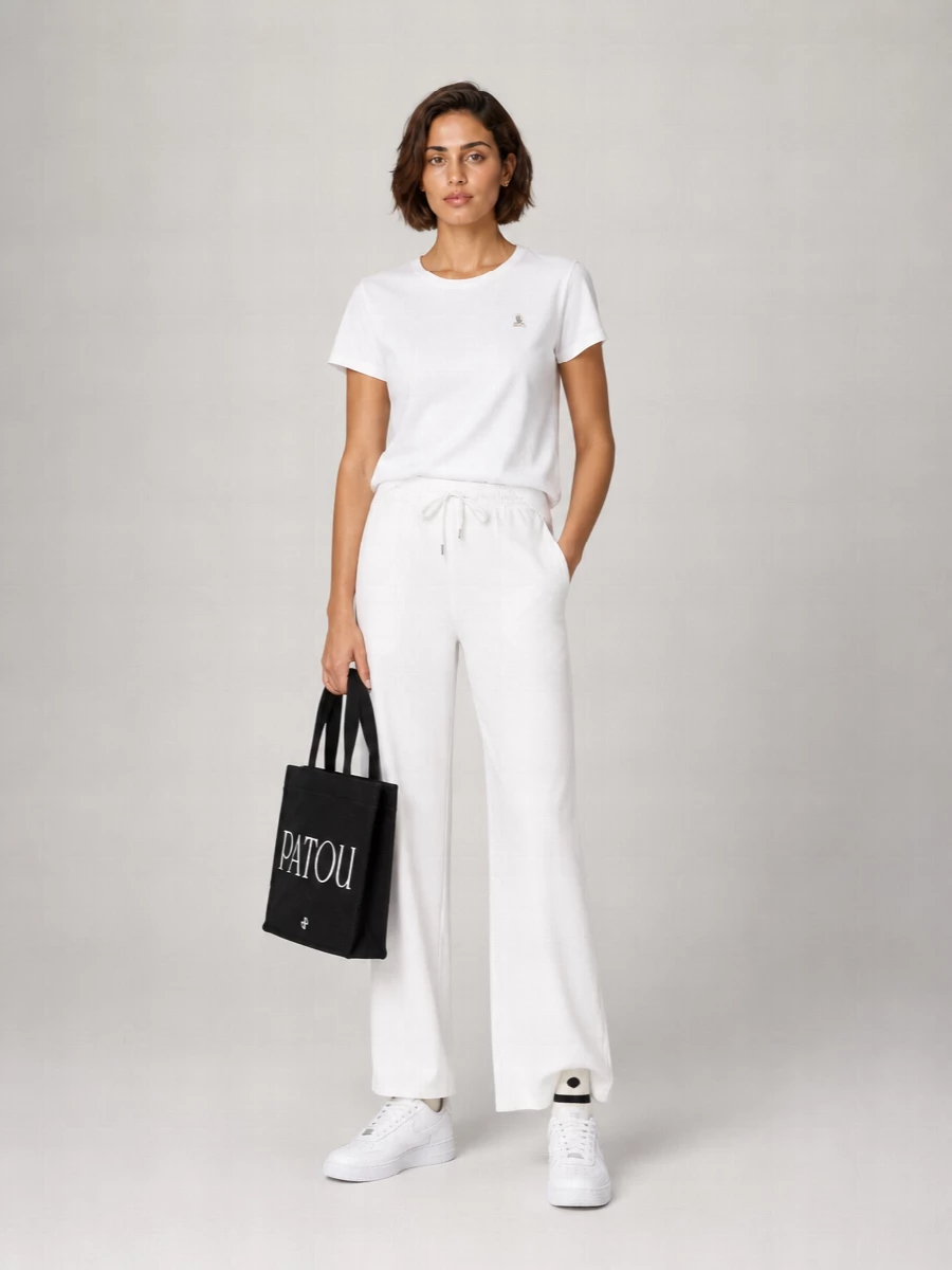Patou Logo Print Cotton Tote Bag