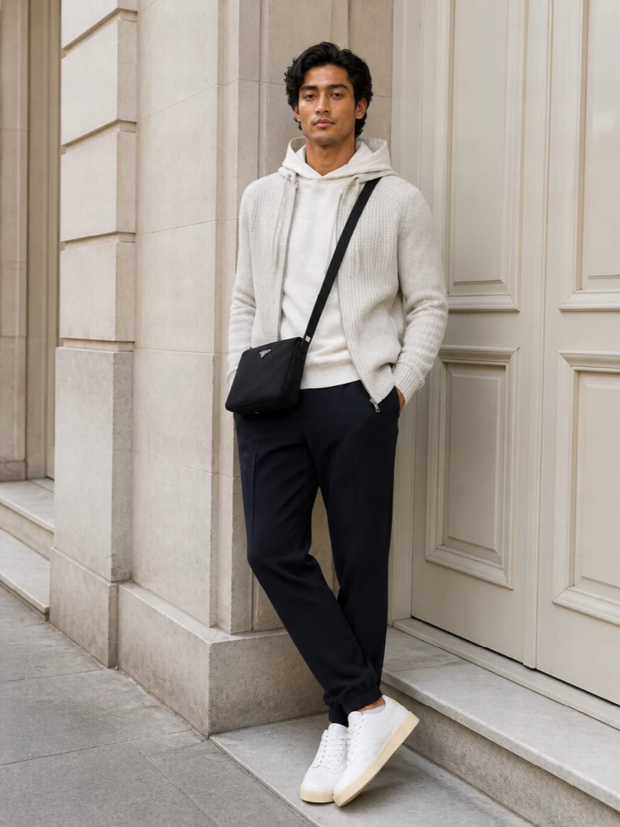 Herno hoodie zegna joggers jil sander sneakers