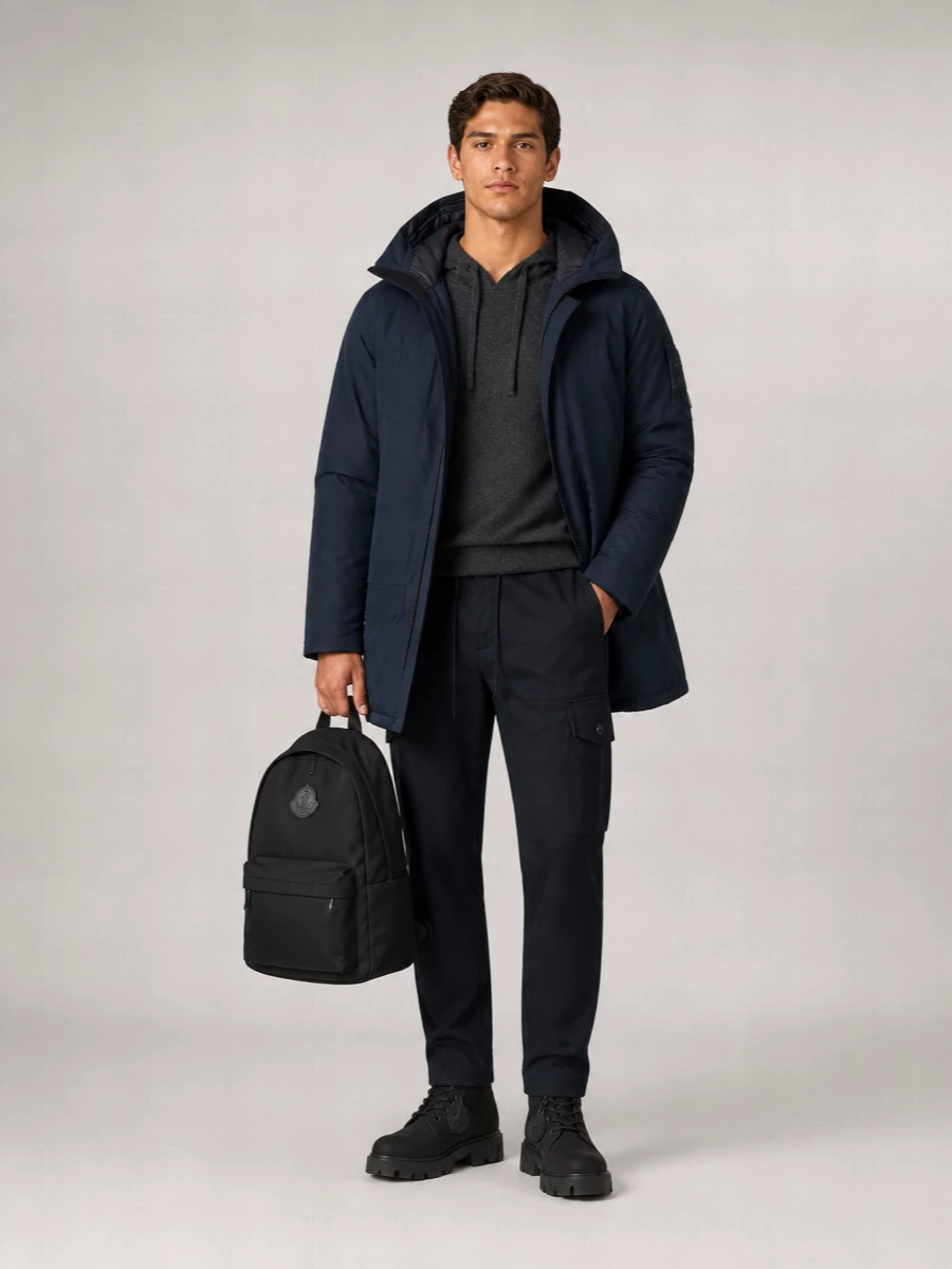 Canada Goose Hooded Coat With Long Sleeves And Pockets
