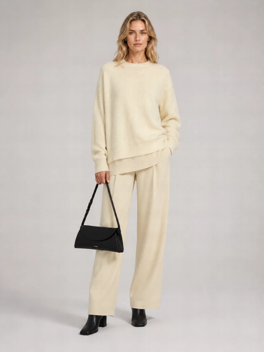 Jil Sander Alpaca Wool Oversized Ribbed Jumper