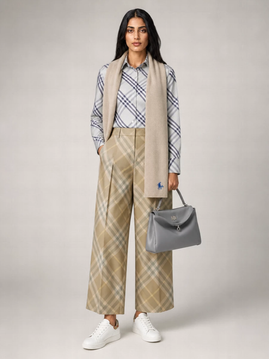 Burberry Cotton Oversized Check Shirt