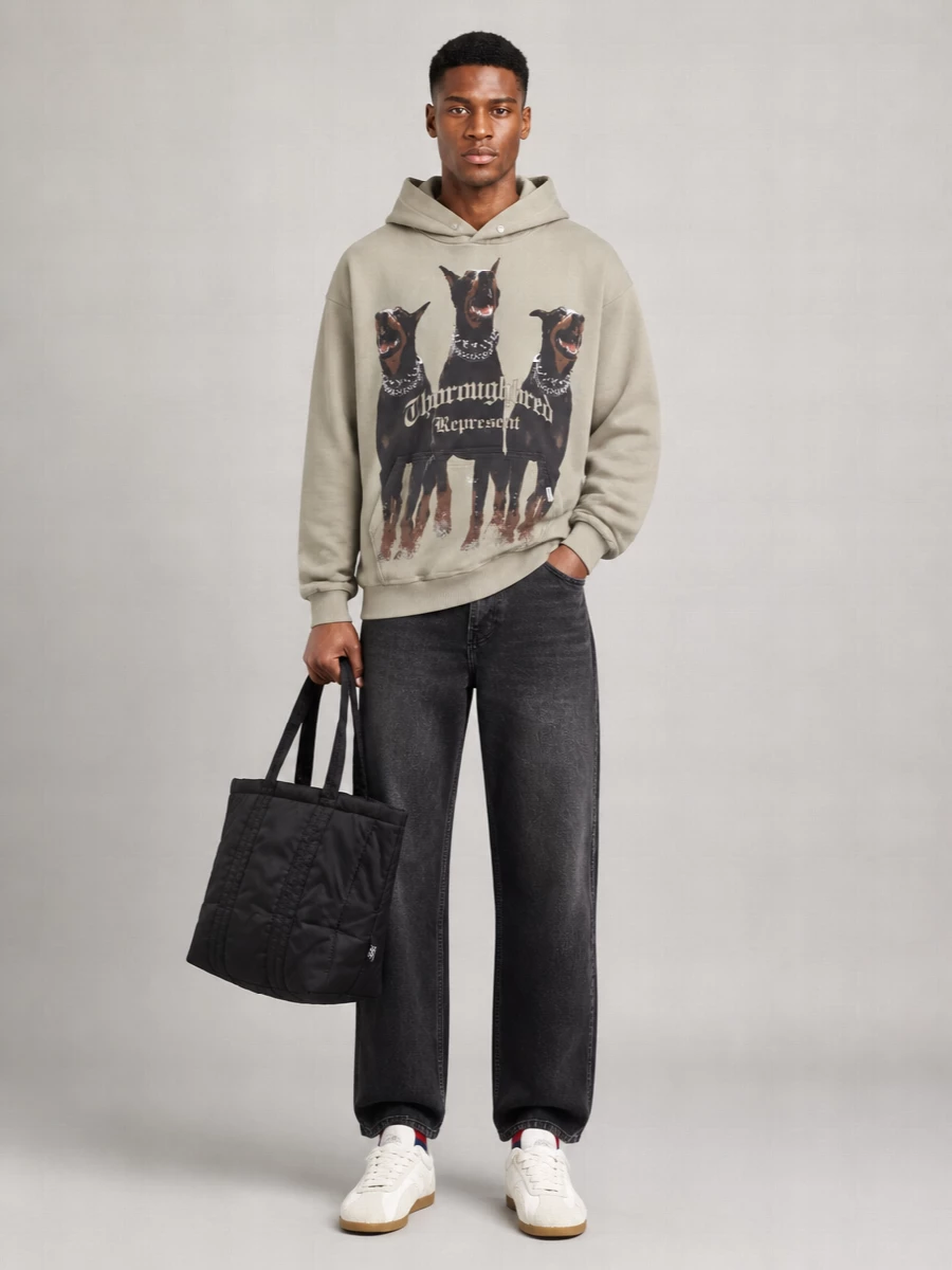Represent Cotton Relaxed-Fit Hoodie