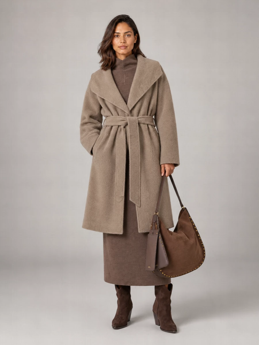 Isabel Marant Cashmere Wool Short Single Breasted Coat