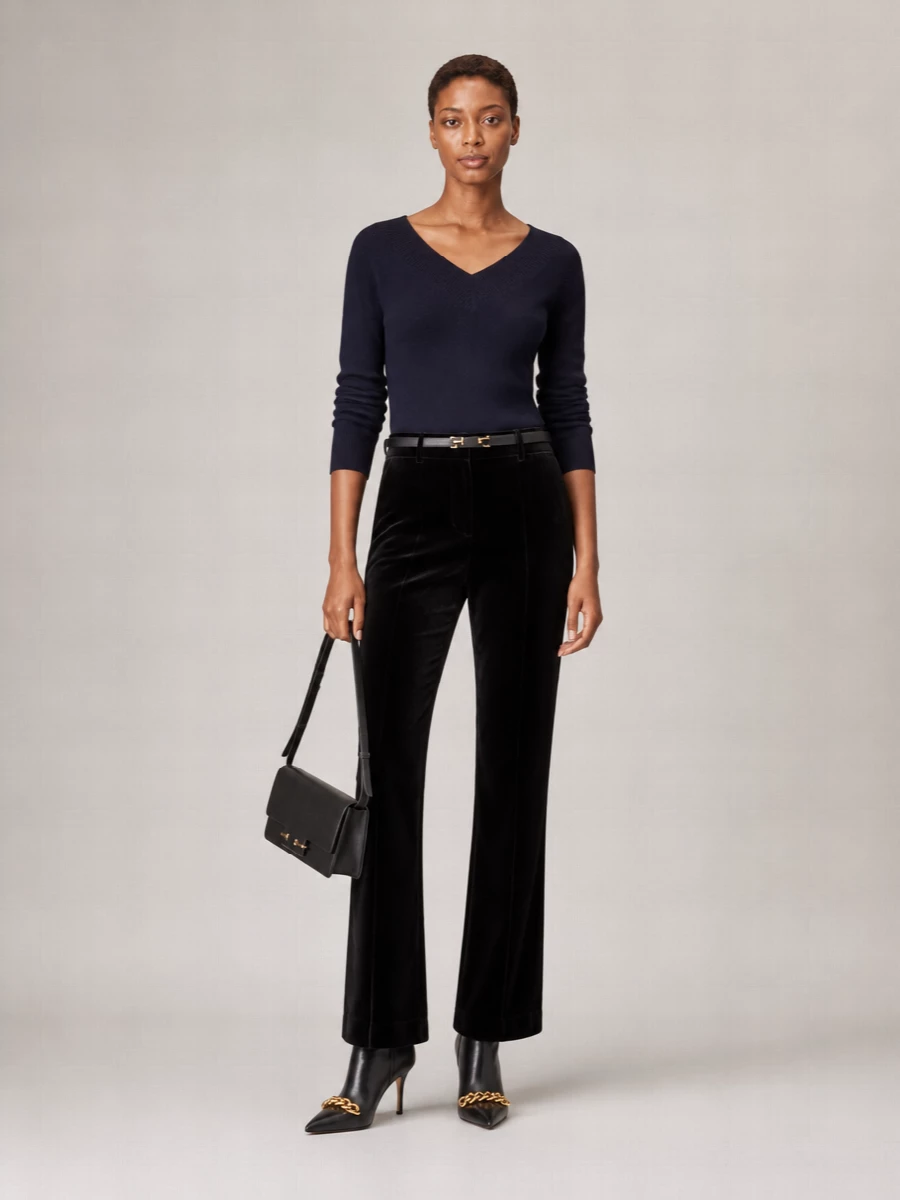 Tom Ford Cashmere Off-Shoulder V-Neck Sweater