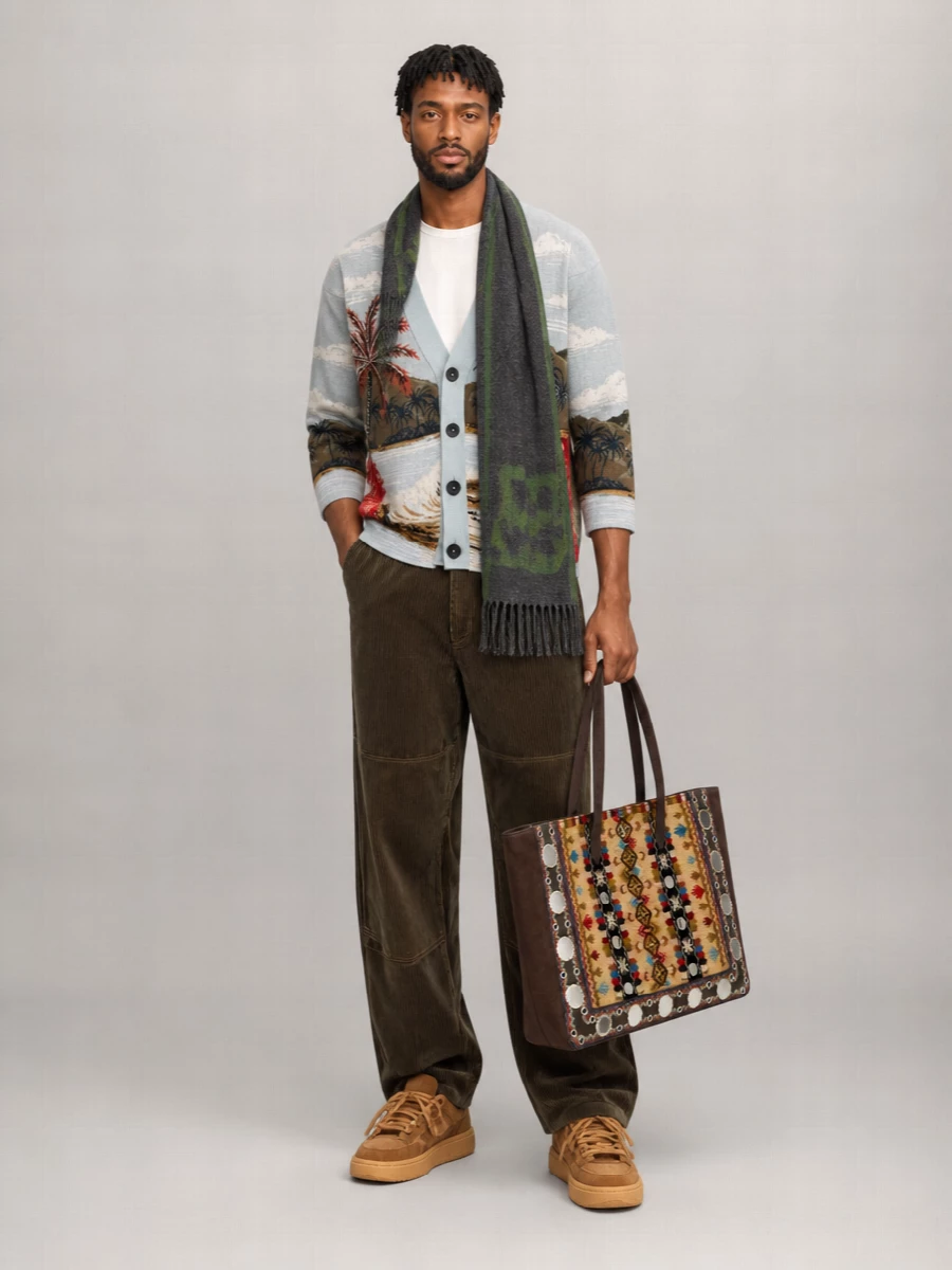 Alanui Embroidered Wool Blend Cardigan