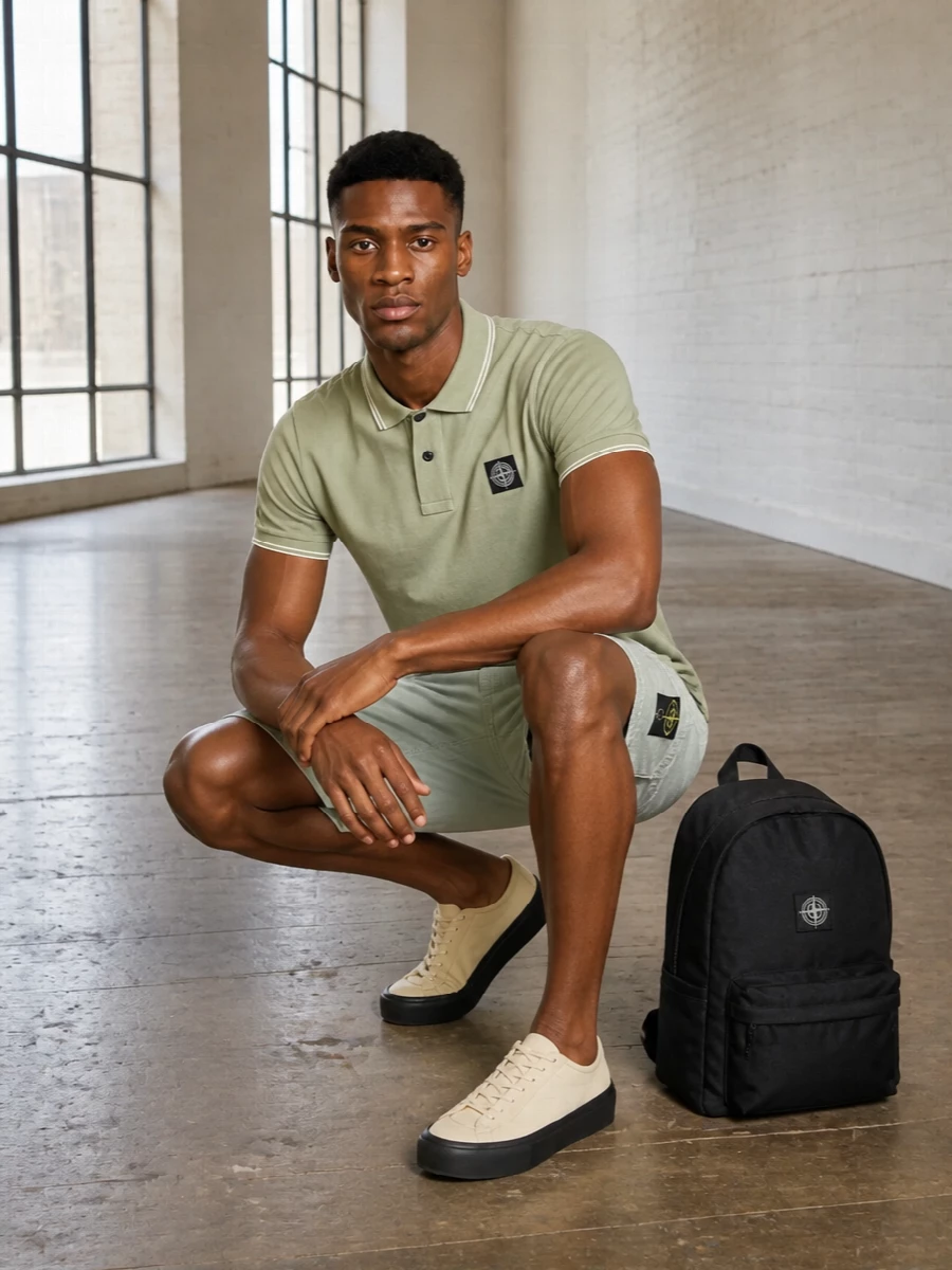 Stone island sage polo cargo shorts sneakers
