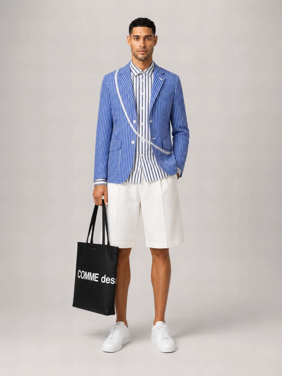 Comme Des Garçons Regular-Fit Cotton Blazer