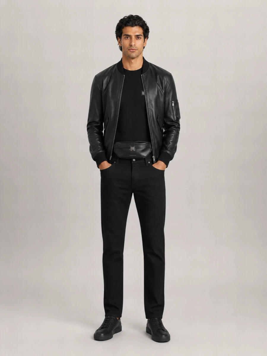 Dolce&Gabbana Leather Bomber Jacket
