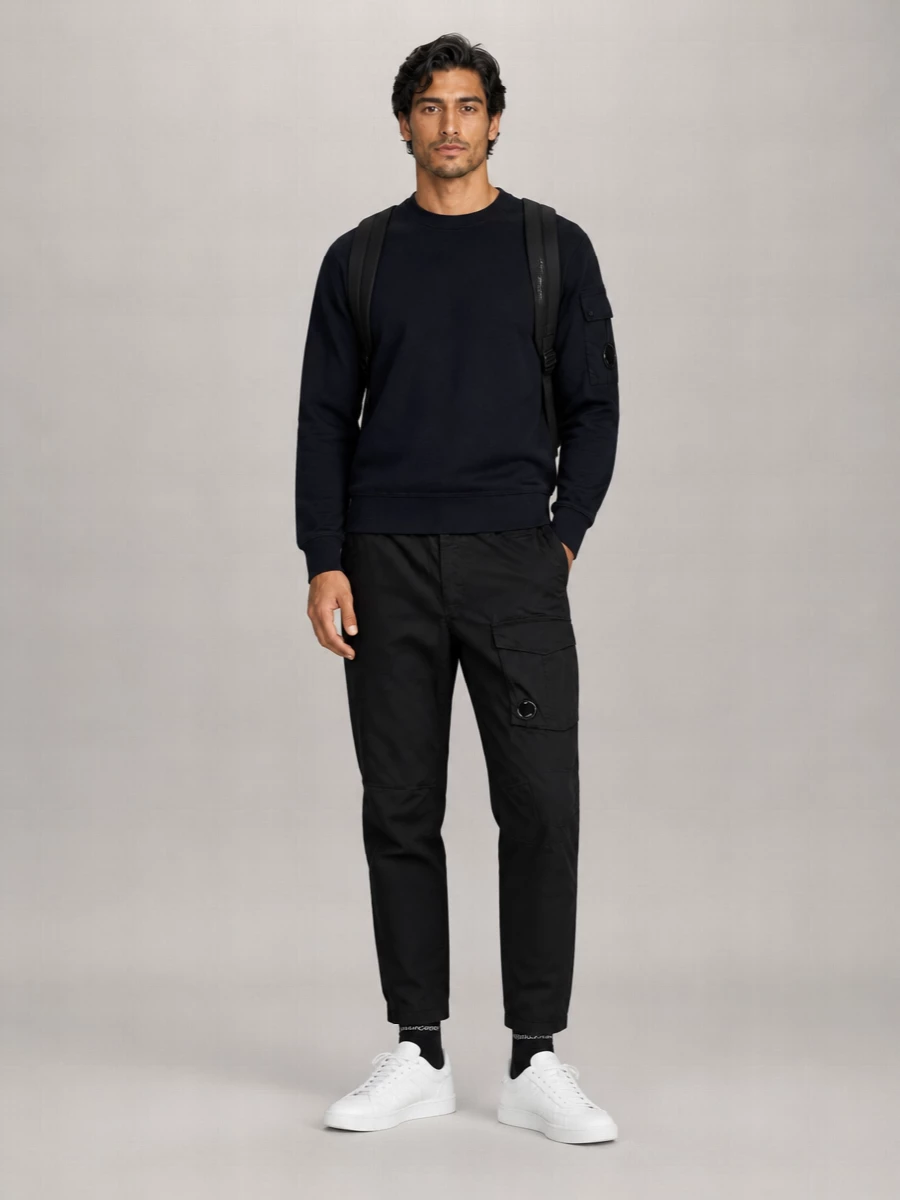 C.p. Company Cotton Ribbed Crewneck Sweatshirt