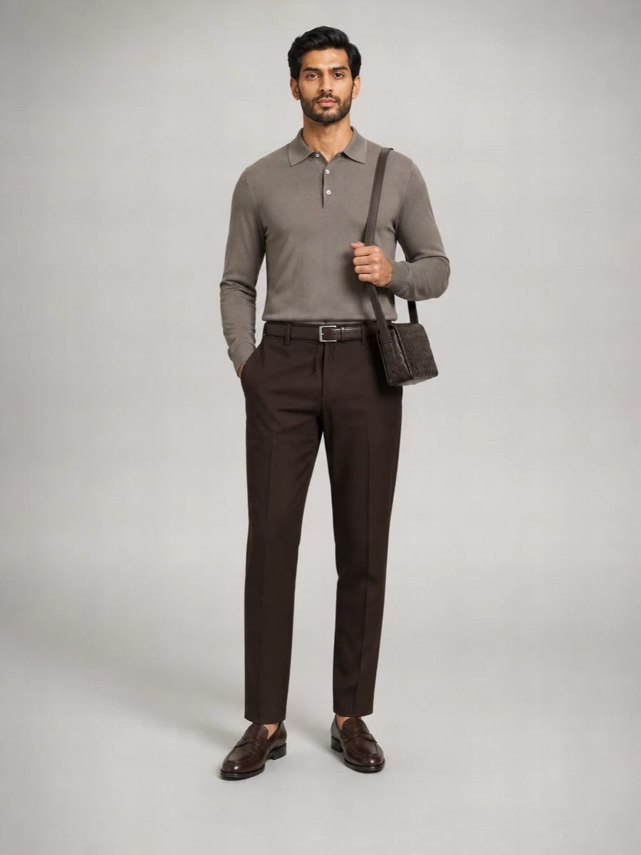 Lardini Virgin Wool Straight-Leg Tailored Trousers