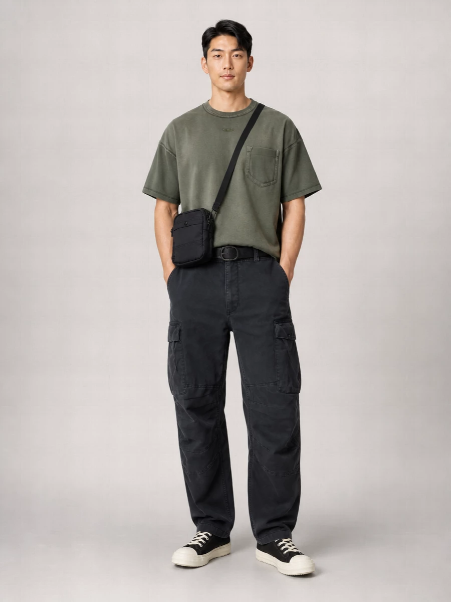 Diesel Cotton Relaxed-Fit Short-Sleeve T-Shirt