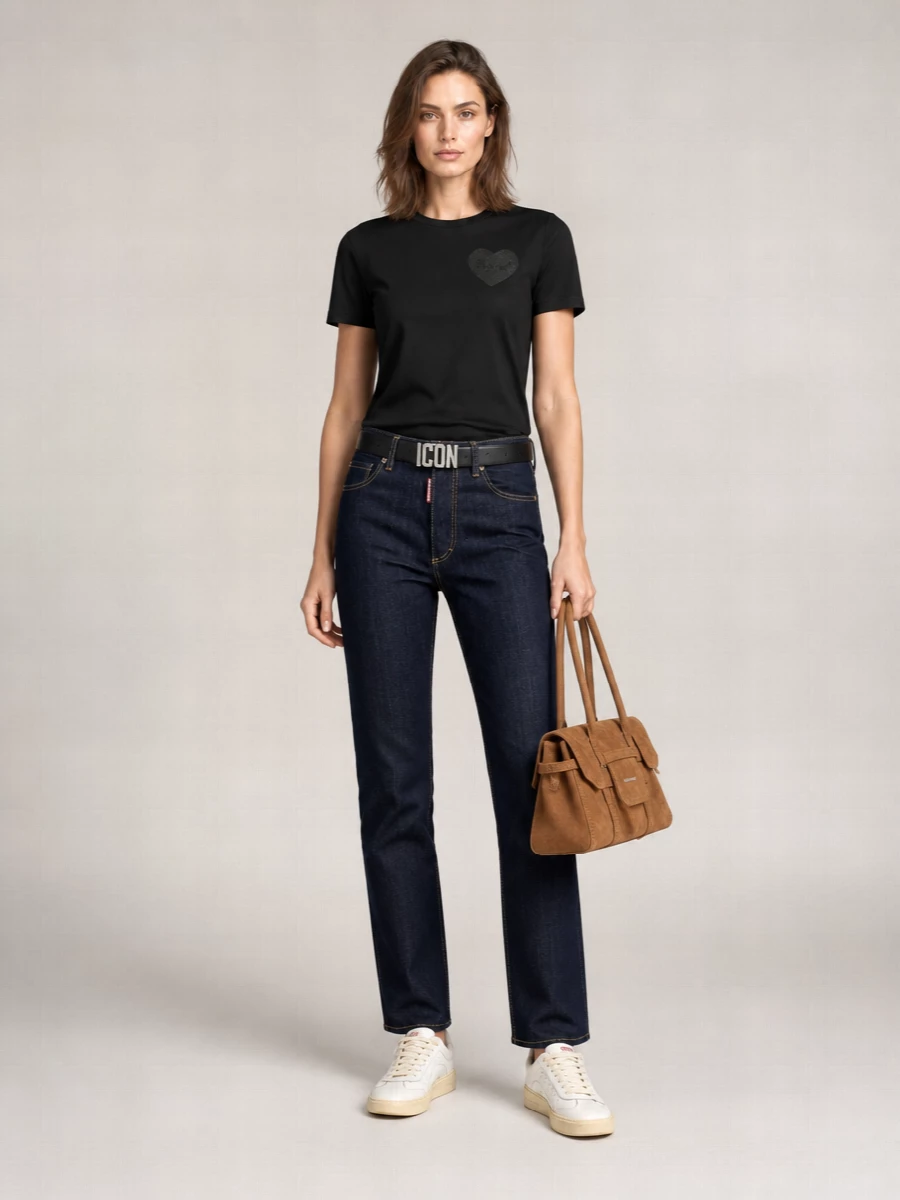Dsquared2 Logo Appliqué Cotton T-Shirt