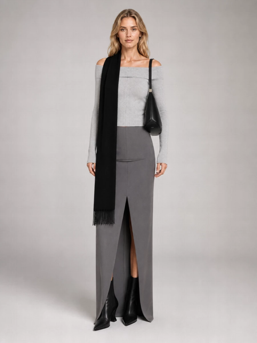 Rick Owens Cashmere Cowl-Neck Knitted Top