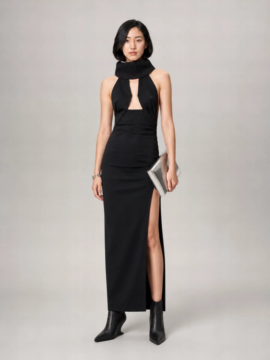 Rick Owens virgin wool maxi dress
