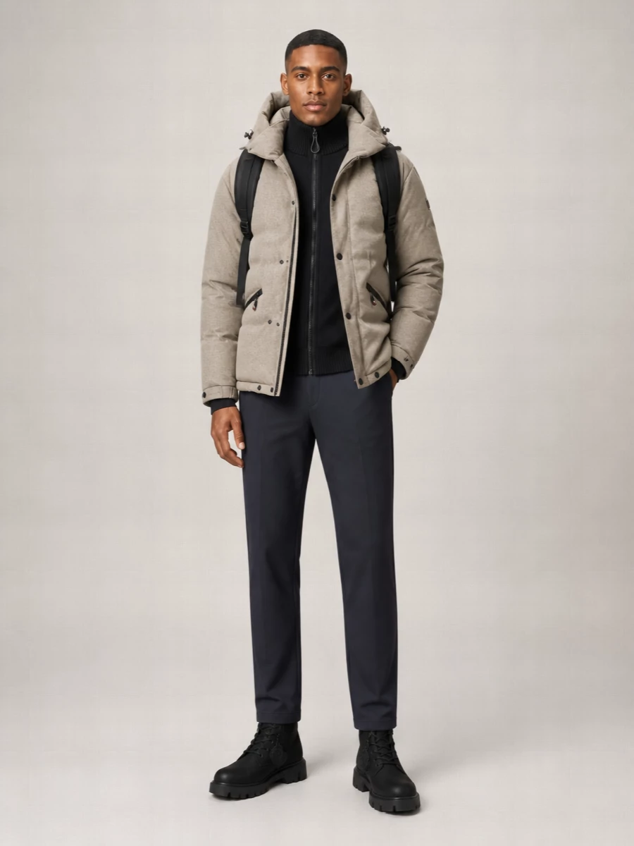 Moncler Grenoble Down Jacket With Hood And Pockets